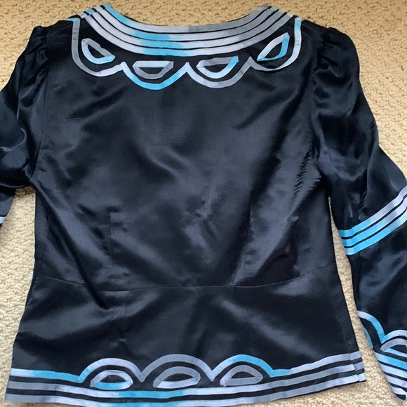 💎Nanette Lepore tailored silk embroidered jacket - Picture 4 of 4